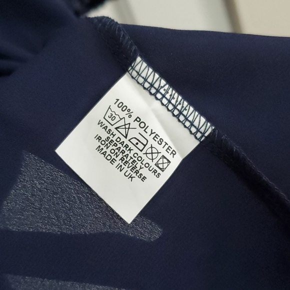 NWT ASOS Navy Blue Long Sleeve Crossover Dress - Picture 5 of 5